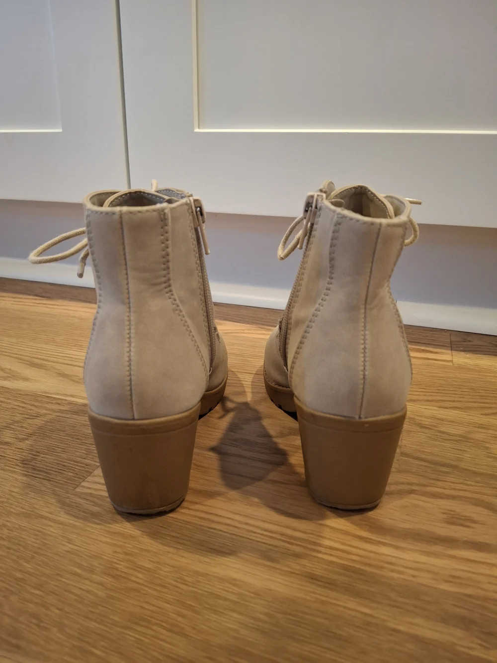 Toddler Girl Taupe Lace-Up Ankle Boots